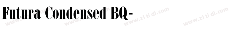 Futura Condensed BQ字体转换